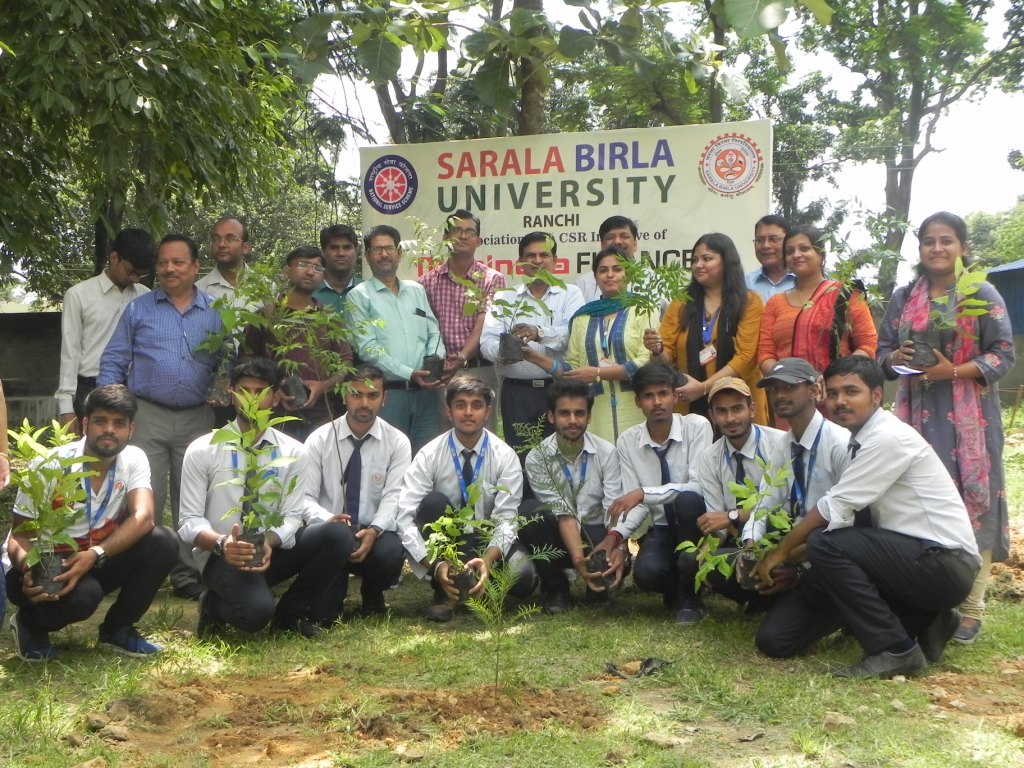Plantation Drive By Sarala Birla University in association with Mahindra Finance held on 19th of July,2019 
