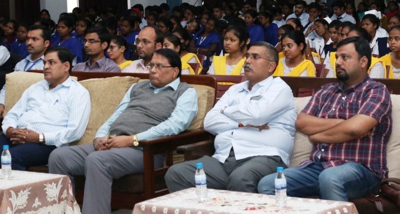 Peace Foundation Day: Guest ,Faculties & Students watching video presentation 