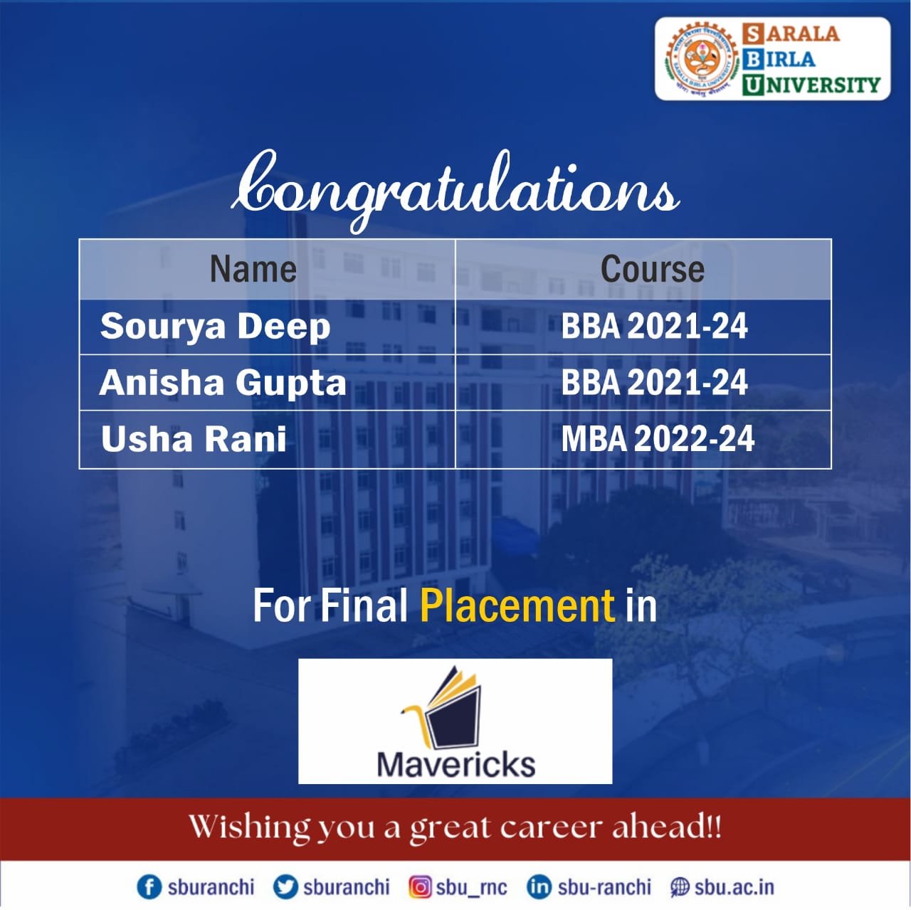 sbu campus placement