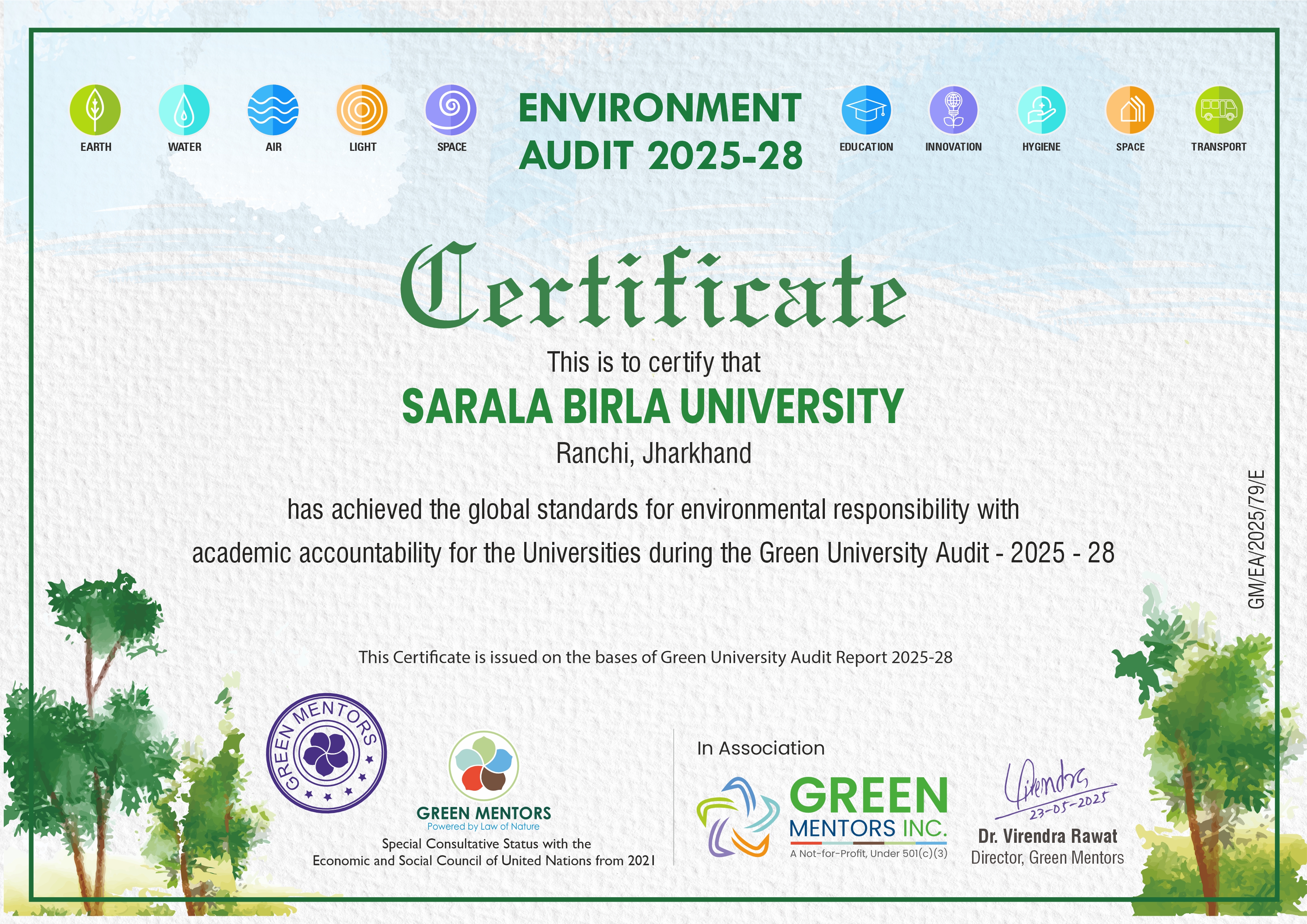 Environment Audit Certificate